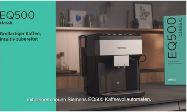 Siemens Kaffeemaschinen Seitenansicht